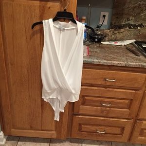 Charlotte Russe plunging neckline leotard top